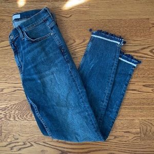Zara Skinny Jeans with Pom Pom Ankle | Size 6